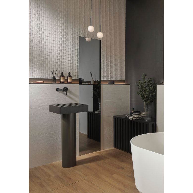 Carrelage mural FABIO noir 30X90-Lapeyre