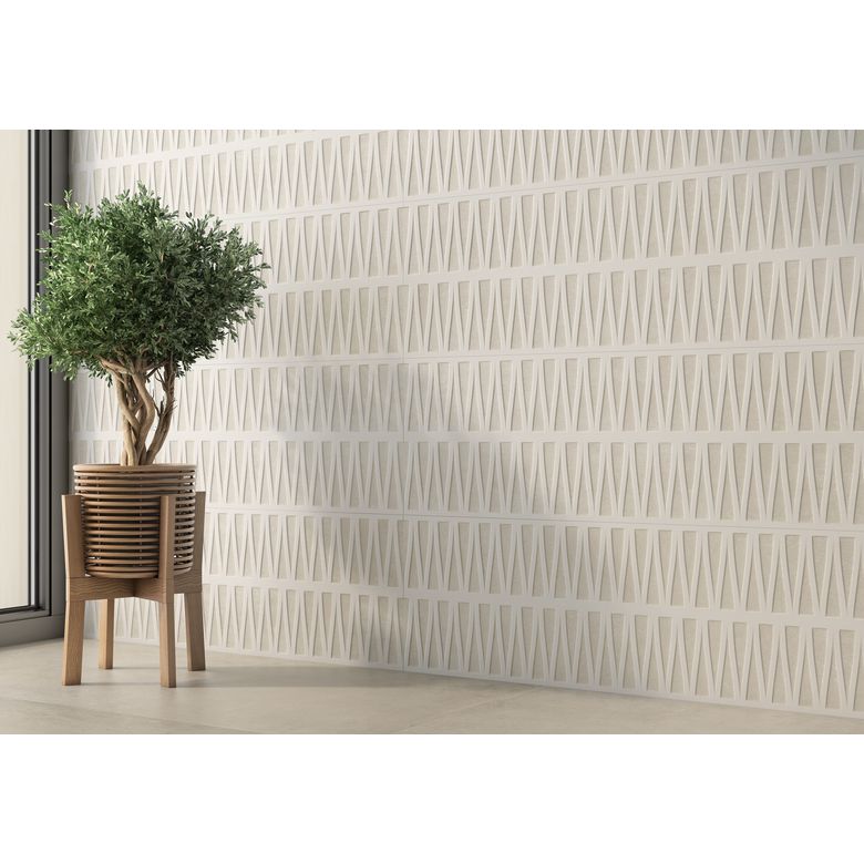 Carrelage mural FELICIA décor blanc 30X90-Lapeyre