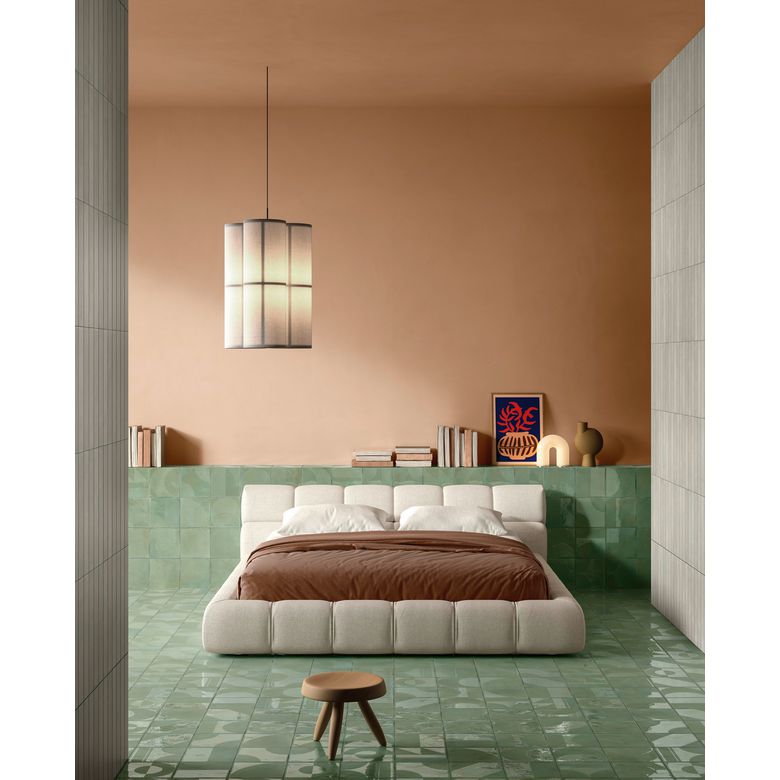 Carrelage mural COLINE vert brillant 20X20