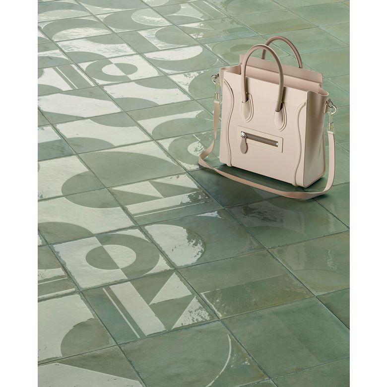 Carrelage mural COLINE vert brillant 20X20-Lapeyre
