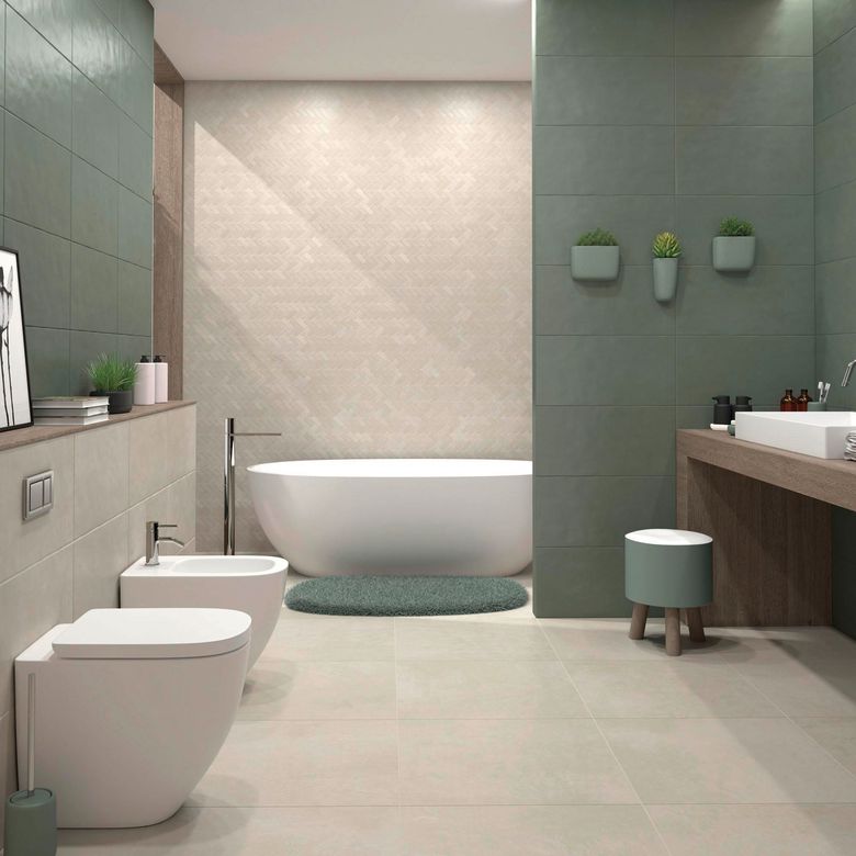 Carrelage mural BELEM  vert olive 30X60 -Lapeyre
