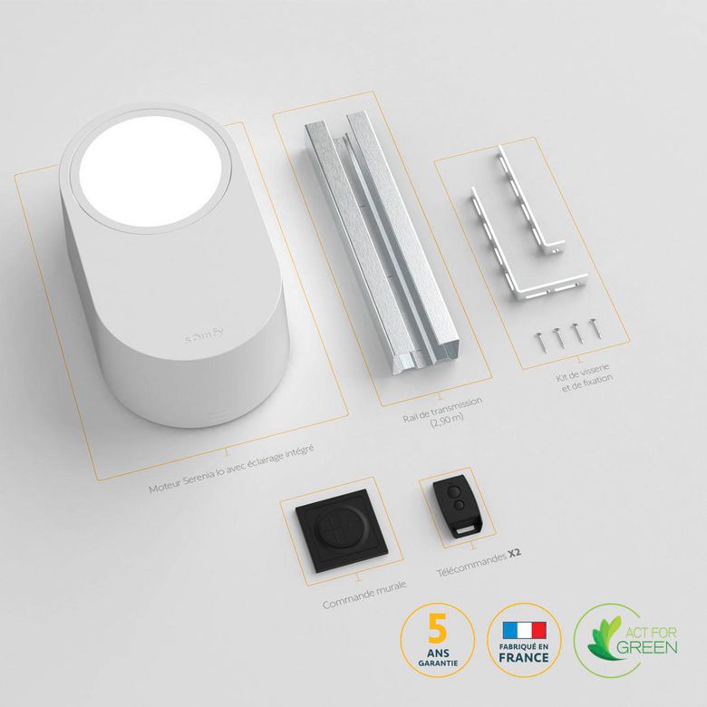 Moteur Somfy pour porte de garage SERENIA IO 1000 | Lapeyre