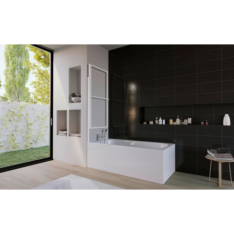 Pare baignoire OLA blanc 1 Volet-Lapeyre