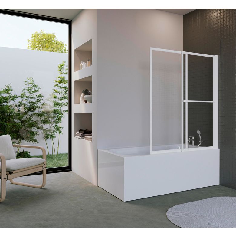 Pare-baignoire OLA blanc 2 Volets