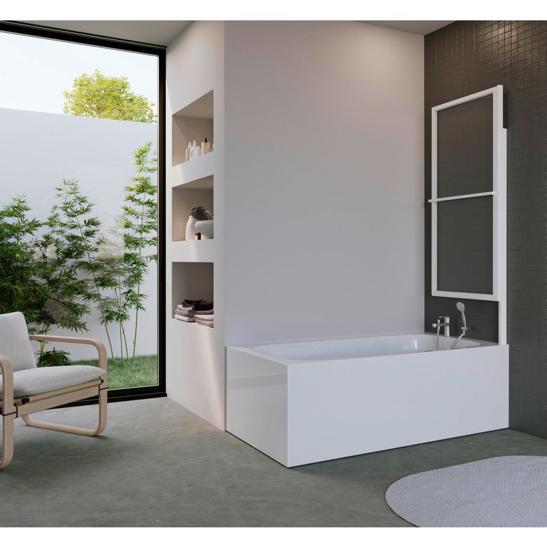 Pare baignoire OLA blanc 2 Volets-Lapeyre