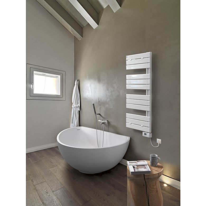 Sèche-serviettes électrique ASYMETRIQUE 750W blanc H.151.6 x l.50 Main Image