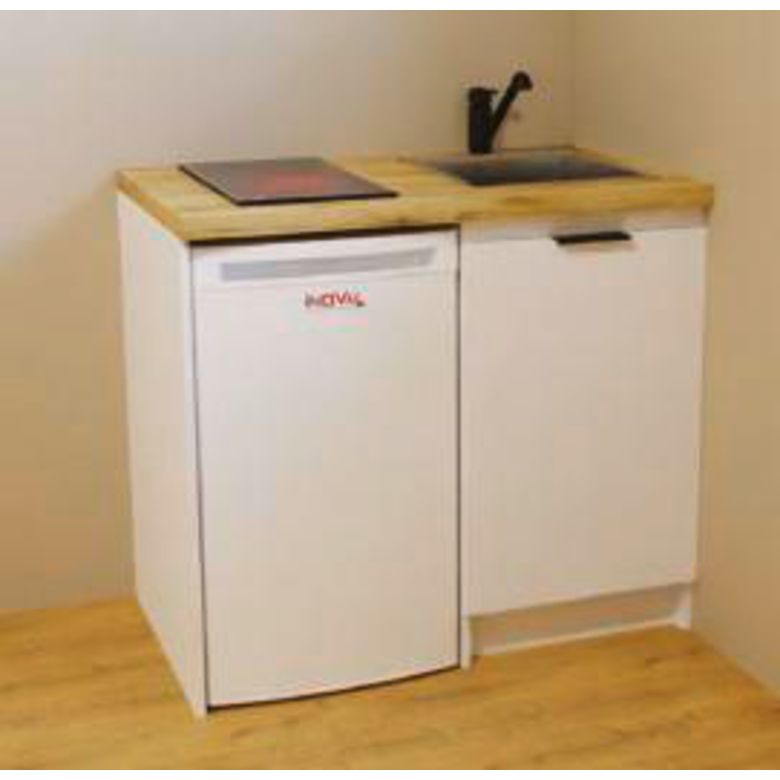 Ensemble kitchenette L.100cm ESSENTIEL blanc
