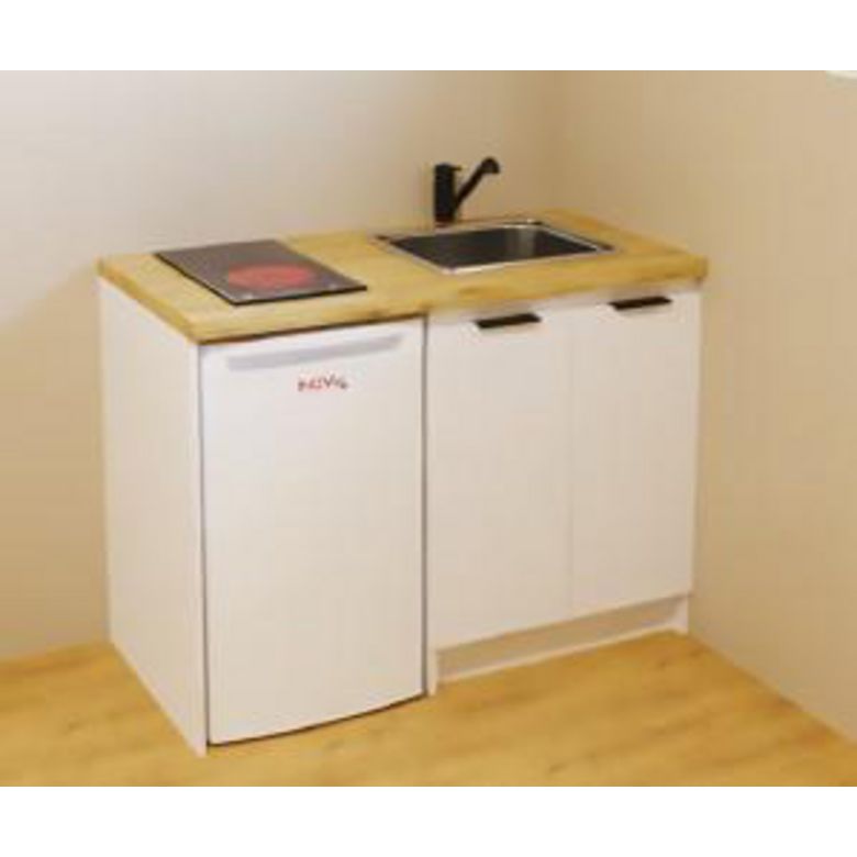 Ensemble kitchenette L.120cm ESSENTIEL blanc