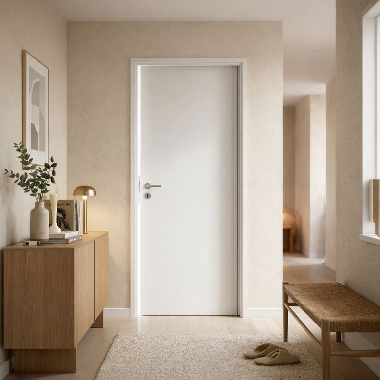 Bloc-porte thermique ROMY *** Laqué Blanc - Fin de chantier | Lapeyre