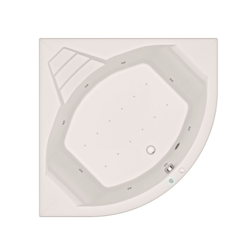 Baignoire d'angle balnéo acrylique BERTILLE MIXTE
