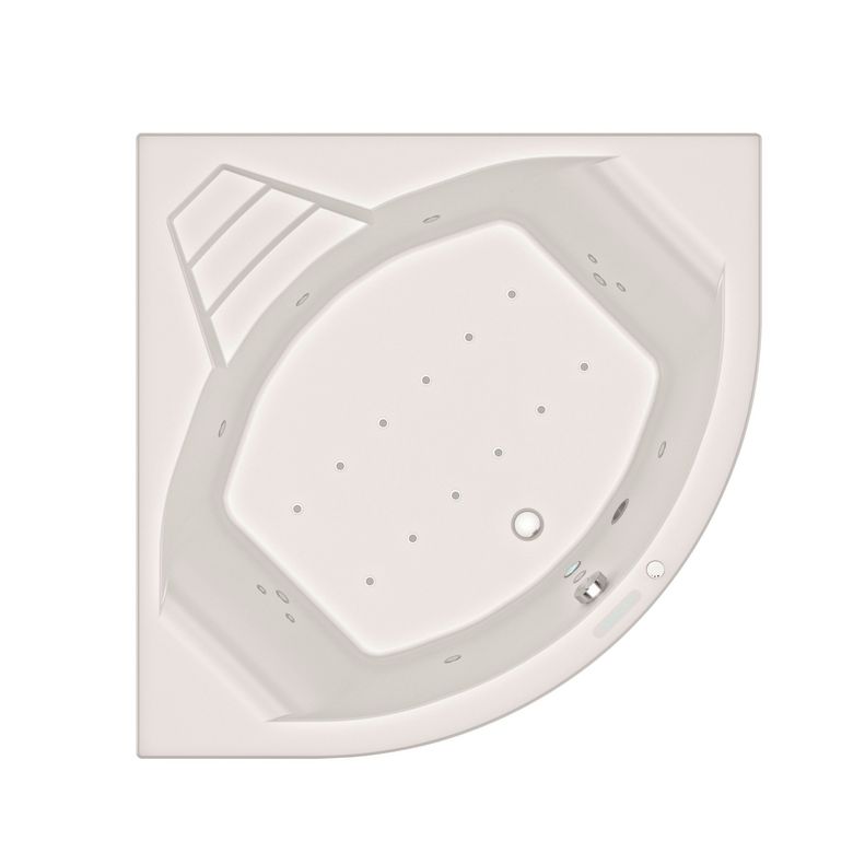 Baignoire d'angle balnéo acrylique BERTILLE MIXTE PREMIUM