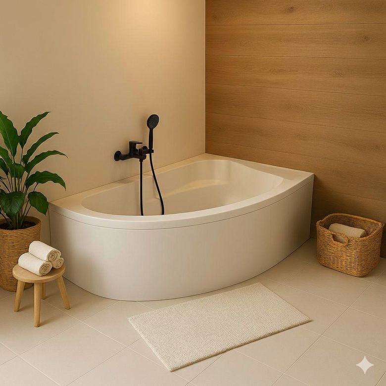 Baignoire d'angle acrylique BETTINA|Lapeyre