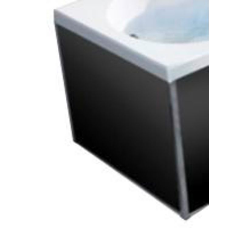 Tablier latéral en verre trempé noir pour baignoire BERTILLE