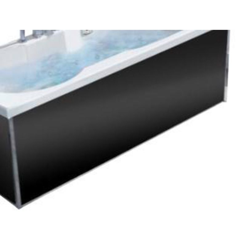 Tablier frontal en verre trempé noir pour baignoire BERTILLE