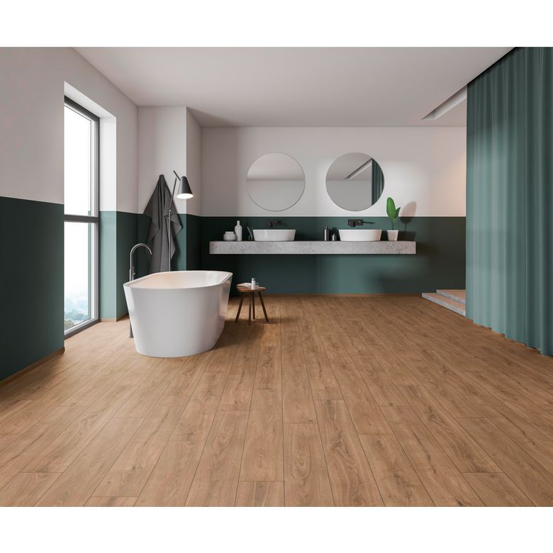 Sol stratifié ACTUAL 25 chêne foncé-Lapeyre