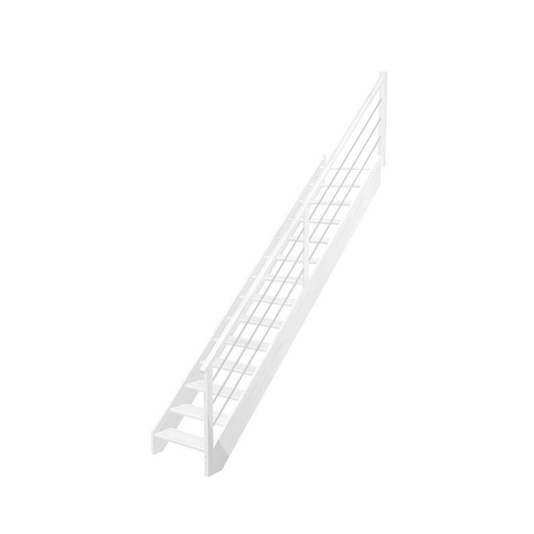 Escalier Aria droit rampe Régate tubes acier