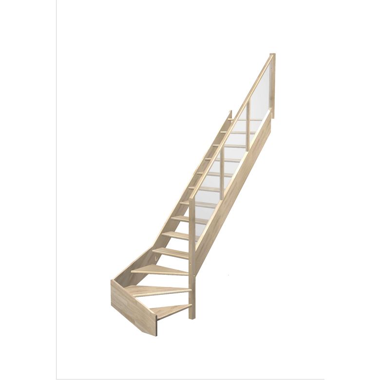 Escalier Aria quart tournant bas rampe Emerence