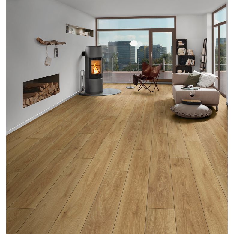 Sol stratifié AQUA WOOD chêne caramel-Lapeyre