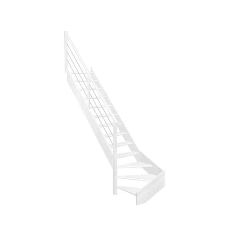 Escalier Aria quart tournant bas rampe Régate tubes inox