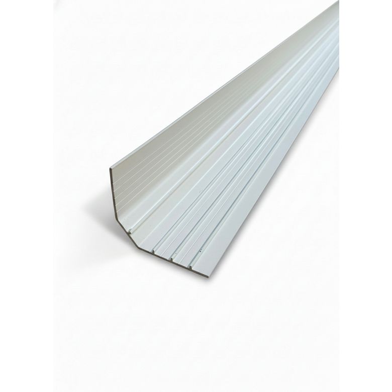 Habillage extérieur angle pan coupé 5x9cm PVC Blanc 9016 - X3617 - L.260 Main Image