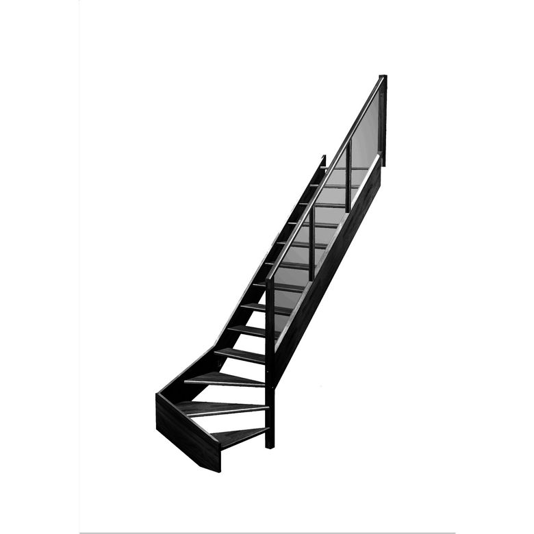 Escalier Aria quart tournant bas rampe Emerence