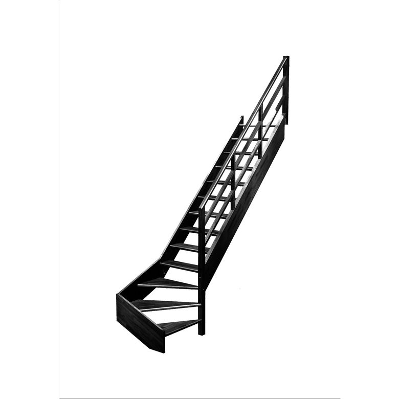 Escalier Aria quart tournant bas rampe Eden