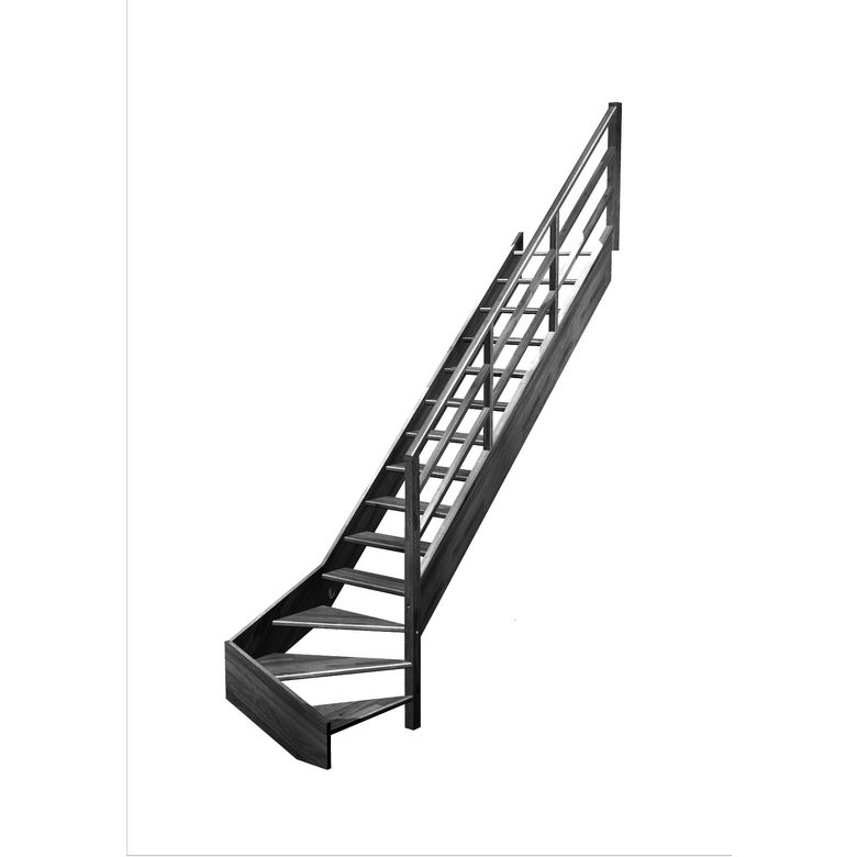 Escalier Aria quart tournant bas rampe Eden
