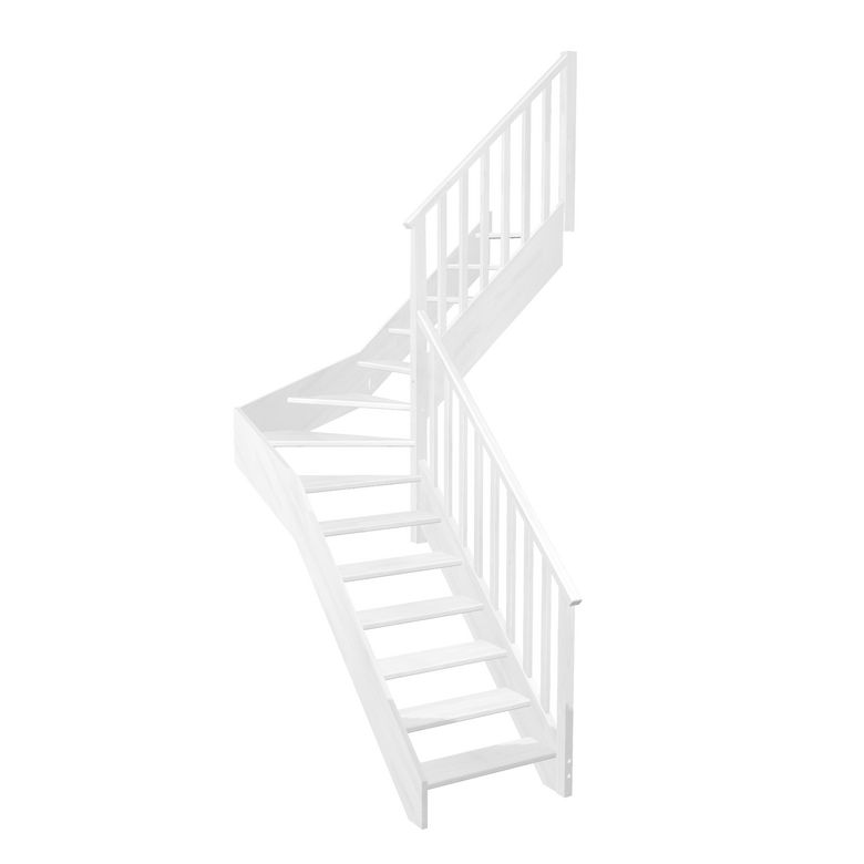 Escalier Aria quart tournant intermédiaire rampe Idéal