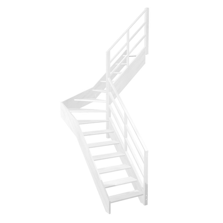 Escalier Aria quart tournant intermédiaire rampe Eden