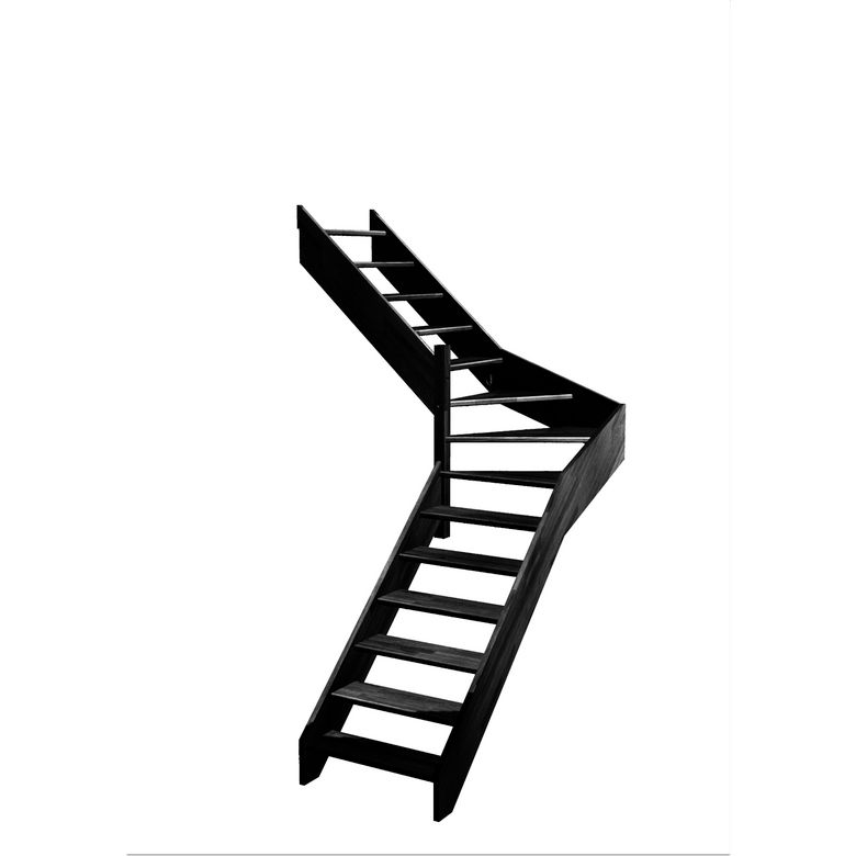 Escalier Aria quart tournant intermédiaire sans rampe
