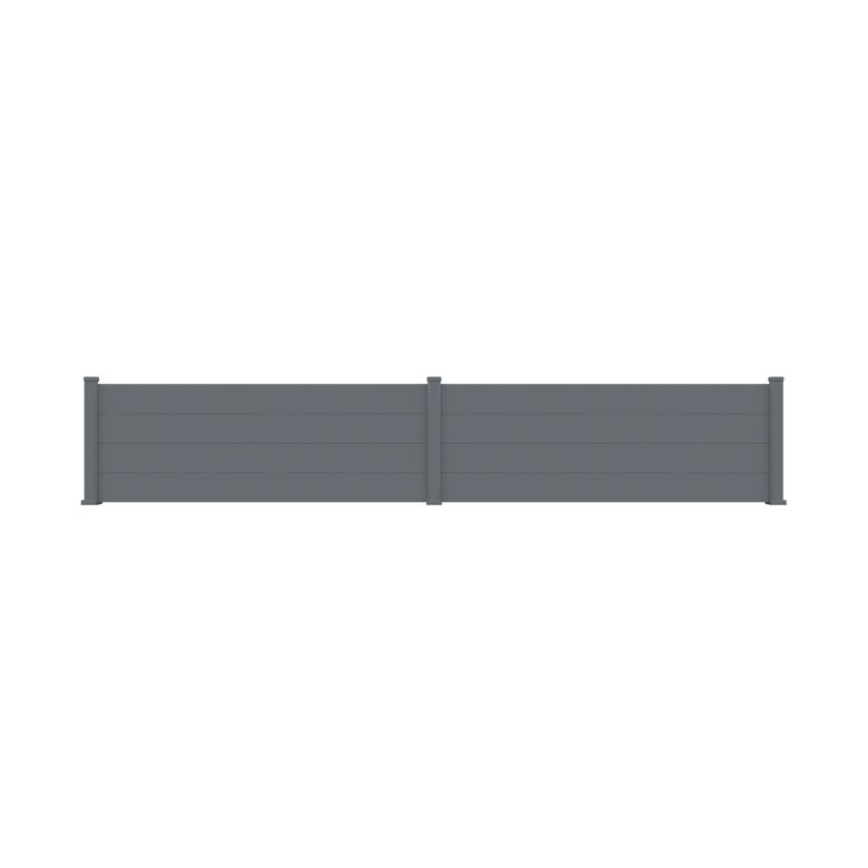 Pack 3 lames fines cloture VIANA gris-Lapeyre