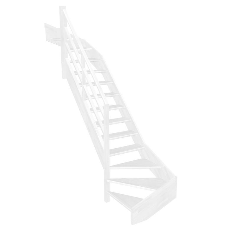 Escalier Aria double quart tournant haut & bas rampe Eden