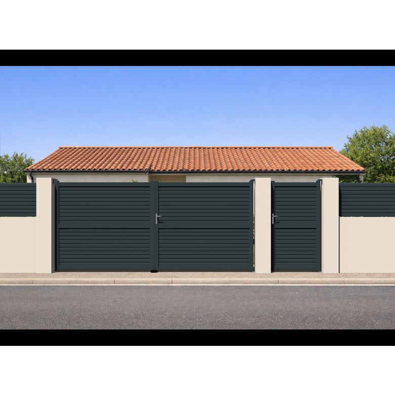 Pack 3 lames persiennes cloture VIANA gris-Lapeyre
