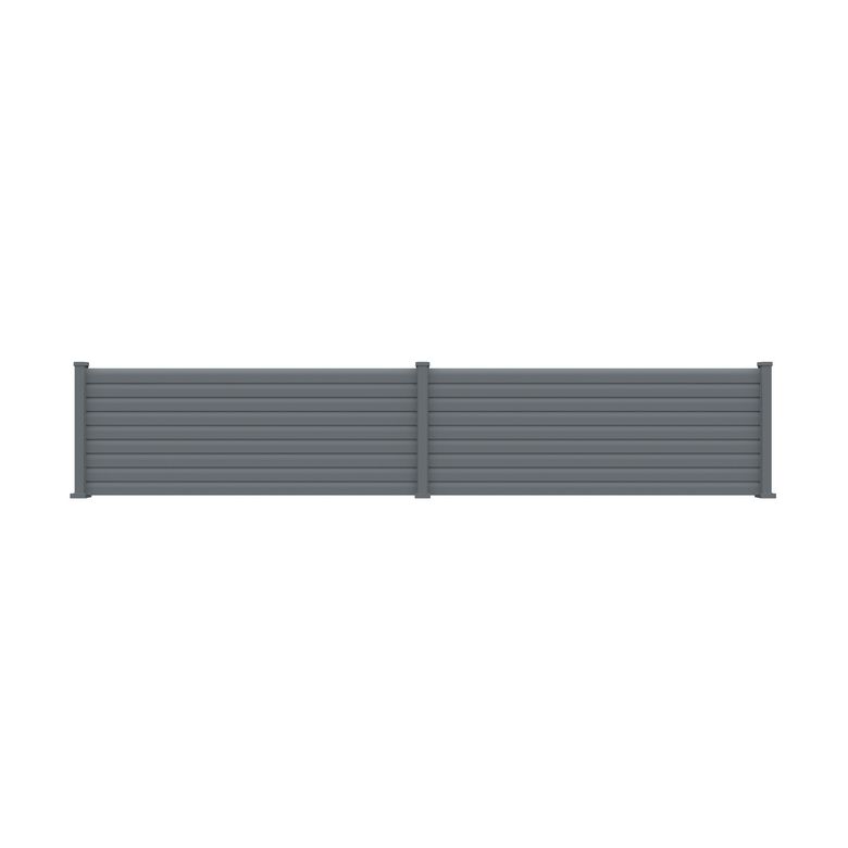 Pack 3 lames persiennes cloture VIANA gris-Lapeyre