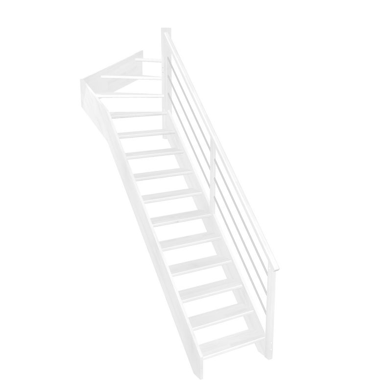 Escalier Aria quart tournant haut rampe Régate tubes inox