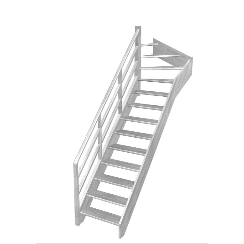 Escalier Aria quart tournant haut rampe Eden