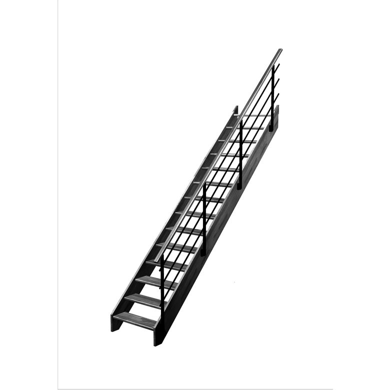 Escalier Aria droit rampe Evan