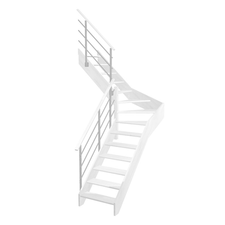 Escalier Aria quart tournant intermédiaire rampe Evan