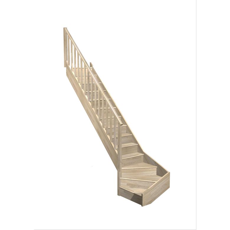 Escalier Faubourg quart tournant bas rampe Idéal