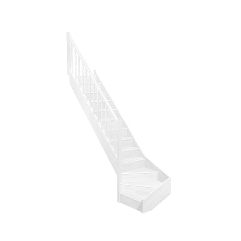 Escalier Faubourg quart tournant bas rampe Moulure