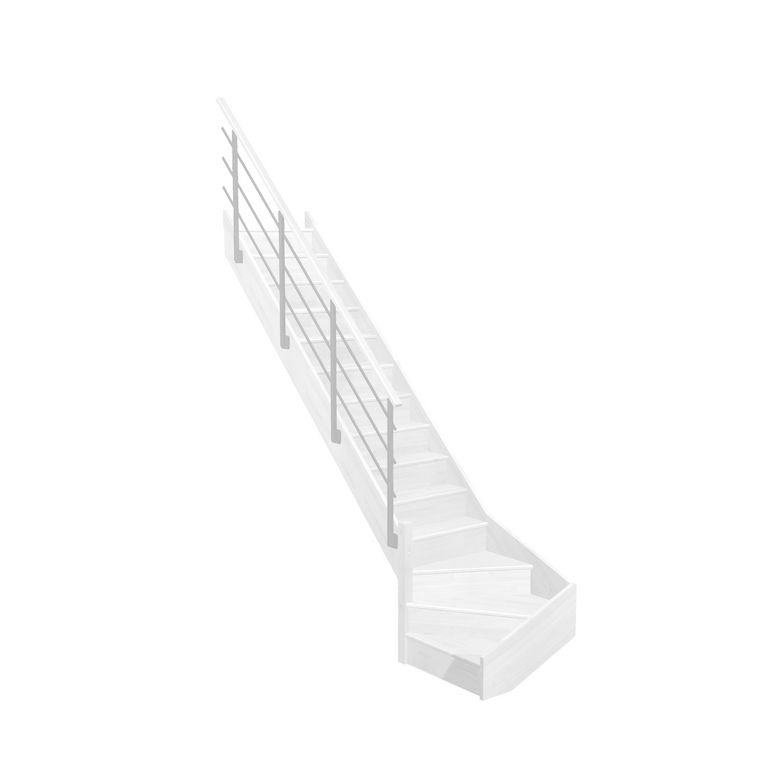 Escalier Faubourg quart tournant bas rampe Evan