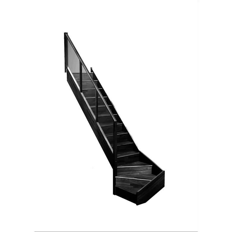 Escalier Faubourg quart tournant bas rampe Emerence