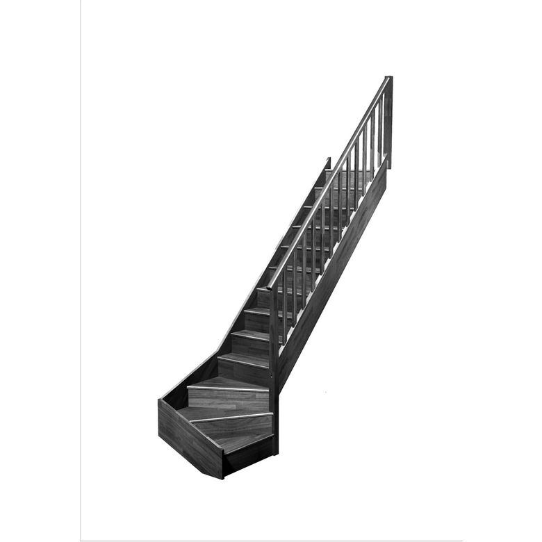 Escalier Faubourg quart tournant bas rampe Idéal