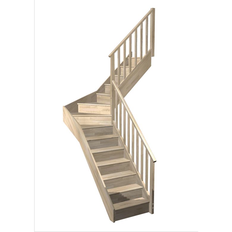 Escalier Faubourg quart tournant intermédiaire rampe Idéal