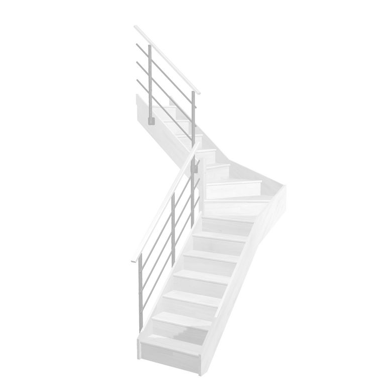 Escalier Faubourg quart tournant intermédiaire rampe Evan
