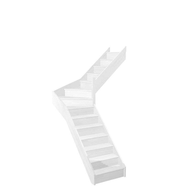 Escalier Faubourg quart tournant intermédiaire sans rampe