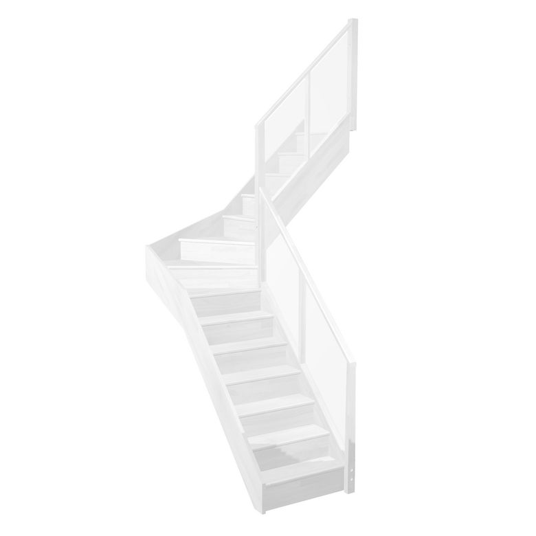 Escalier Faubourg quart tournant intermédiaire rampe Emerence