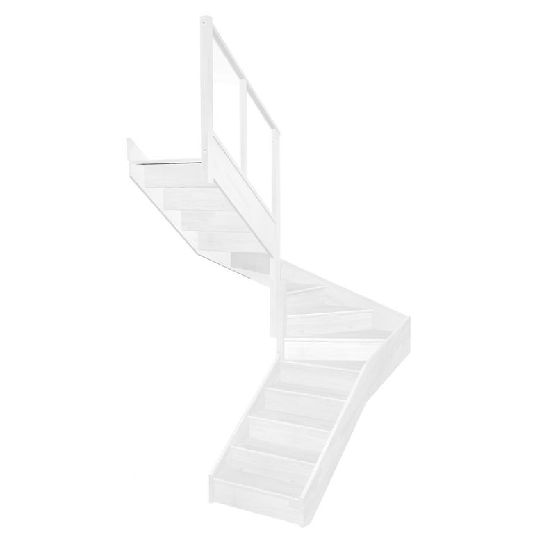 Escalier Faubourg double quart tournant intermédiaire rampe Emerence