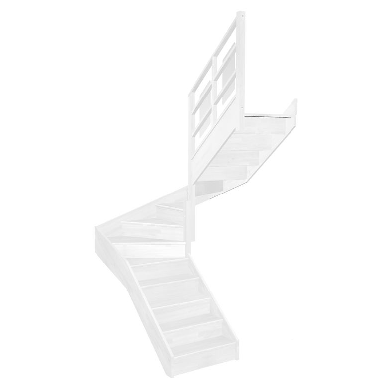 Escalier Faubourg double quart tournant intermédiaire rampe Eden