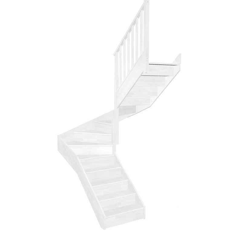 Escalier Faubourg double quart tournant intermédiaire rampe Idéal